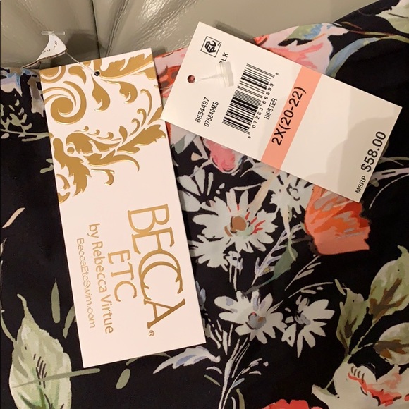 Becca by Rebecca Womens French Valley Swim Bottom - Picture 6 of 7